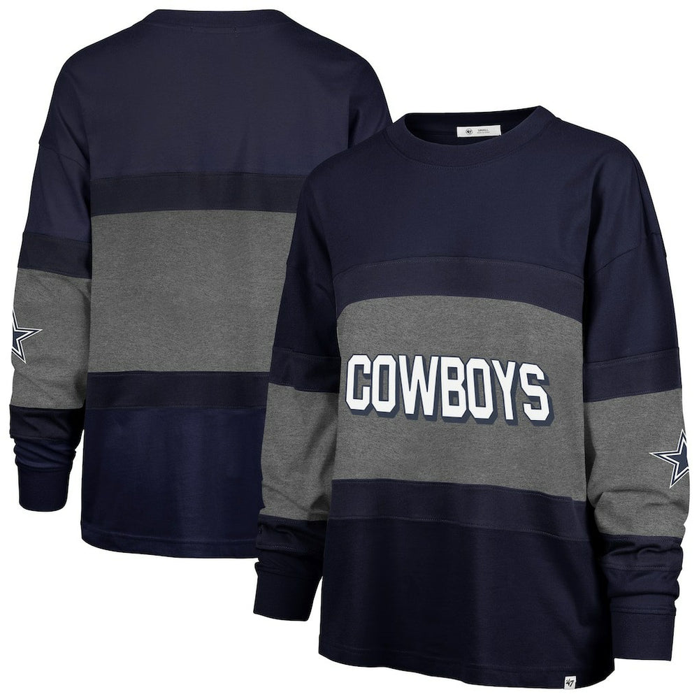 Dallas Cowboys '47 Women's Breezyway Archive Long Sleeve T-Shirt Navy - 47 brand