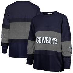 Dallas Cowboys '47 Women's Breezyway Archive Long Sleeve T-Shirt Navy - 47 brand