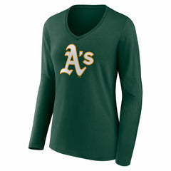 Athletics Women's Logo Long Sleeve V-Neck T-Shirt Clearance