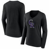 Colorado Rockies Women's Logo Long Sleeve V-Neck T-Shirt Online