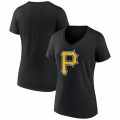 Pittsburgh Pirates Women's Logo V-Neck T-Shirt Sale