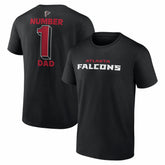 Atlanta Falcons #1 Dad Jersey T-Shirt Black - NFL