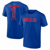 Buffalo Bills #1 Dad Jersey T-Shirt Royal - NFL