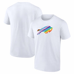 Buffalo Bills Logo Pride T-Shirt White - NFL