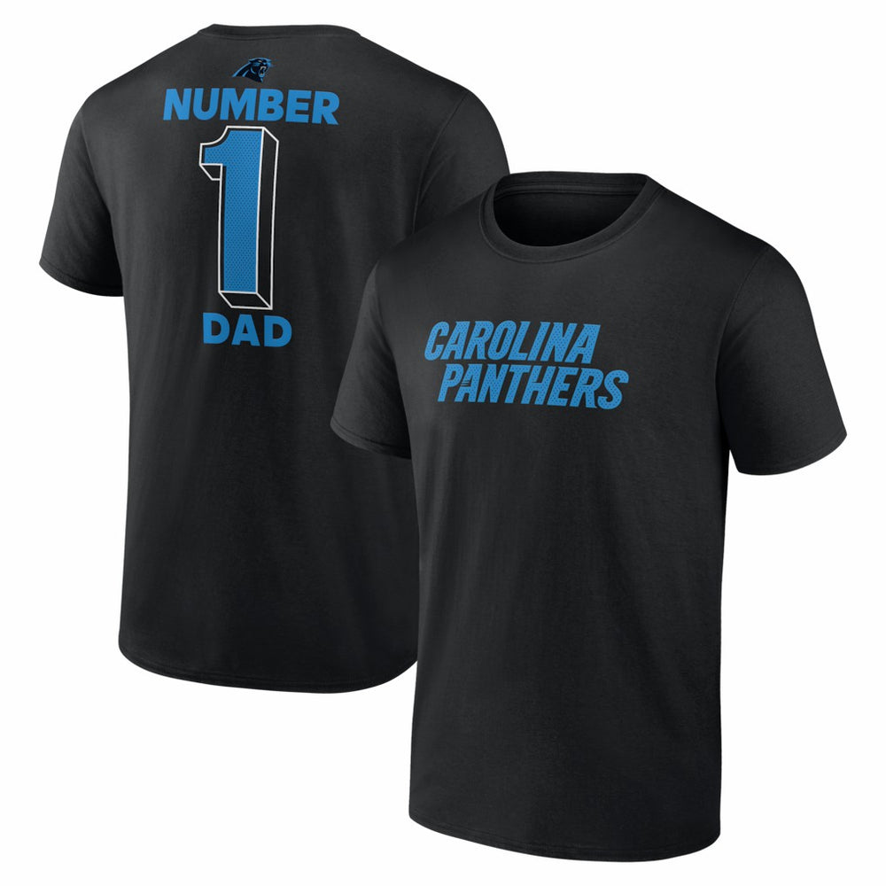 Carolina Panthers #1 Dad Jersey T-Shirt Black - NFL
