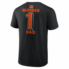 Cincinnati Bengals #1 Dad Jersey T-Shirt Black - NFL