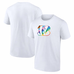 Cincinnati Bengals Logo Pride T-Shirt White - NFL