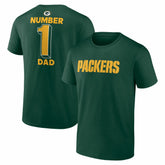 Green Bay Packers #1 Dad Jersey T-Shirt Green - NFL