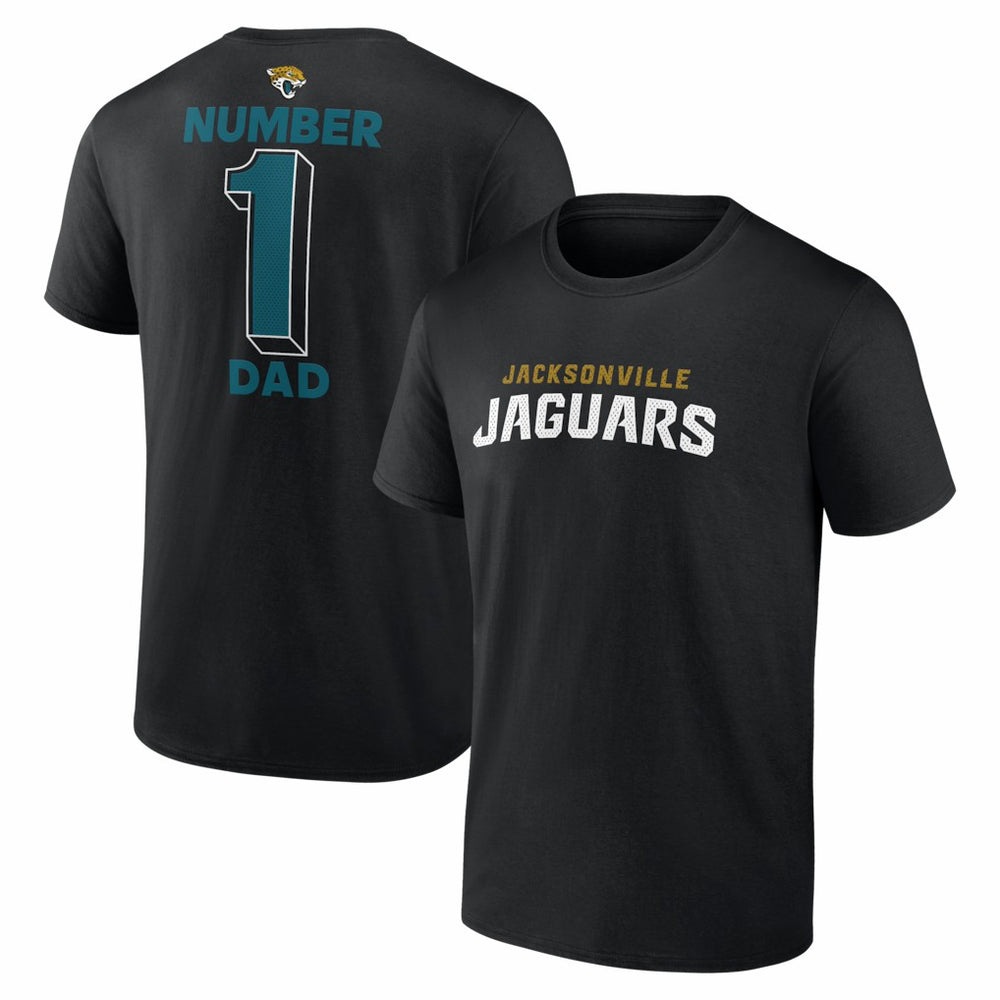 Jacksonville Jaguars #1 Dad Jersey T-Shirt Black - NFL