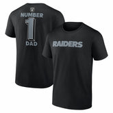 Las Vegas Raiders #1 Dad Jersey T-Shirt Black - NFL