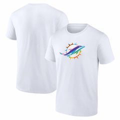 Miami Dolphins Logo Pride T-Shirt White - NFL