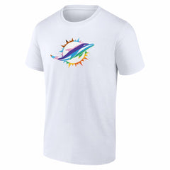 Miami Dolphins Logo Pride T-Shirt White - NFL