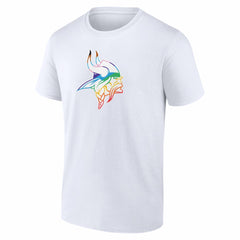 Minnesota Vikings Logo Pride T-Shirt White - NFL