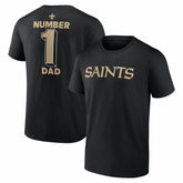 New Orleans Saints #1 Dad Jersey T-Shirt Black - NFL