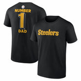 Pittsburgh Steelers #1 Dad Jersey T-Shirt Black - NFL