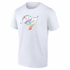 Tampa Bay Buccaneers Logo Pride T-Shirt White - NFL
