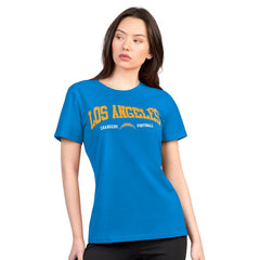 Los Angeles Chargers G-III 4Her by Carl Banks Women's Super-Slim Lightweight Winning Crew T-Shirt Powder Blue - NFL