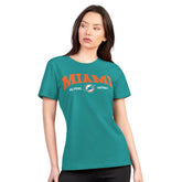 Miami Dolphins G-III 4Her by Carl Banks Women's Super-Slim Lightweight Winning Crew T-Shirt Aqua - NFL