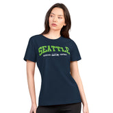 Seattle Seahawks G-III 4Her by Carl Banks Women's Super-Slim Lightweight Winning Crew T-Shirt Navy - NFL
