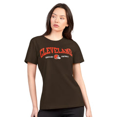 Cleveland Browns G-III 4Her by Carl Banks Women's Super-Slim Lightweight Winning Crew T-Shirt Brown - NFL