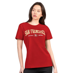 San Francisco 49ers G-III 4Her by Carl Banks Women's Super-Slim Lightweight Winning Crew T-Shirt Scarlet - NFL