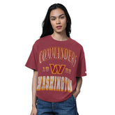Washington Commanders Starter Women's Oversized Hall of Fame T-Shirt Heather Burgundy - NFL