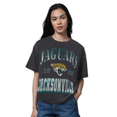 Jacksonville Jaguars Starter Women's Oversized Hall of Fame T-Shirt Heather Black - NFL