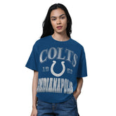 Indianapolis Colts Starter Women's Oversized Hall of Fame T-Shirt Heather Royal - NFL