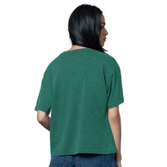 New York Jets Starter Women's Oversized Hall of Fame T-Shirt Heather Green - NFL