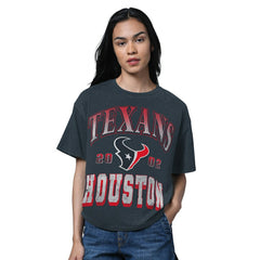 Houston Texans Starter Women's Oversized Hall of Fame T-Shirt Heather Navy - NFL