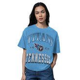 Tennessee Titans Starter Women's Oversized Hall of Fame T-Shirt Light Blue - NFL