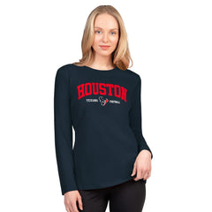 Houston Texans G-III 4Her by Carl Banks Women's Best Play Long Sleeve T-Shirt Navy - NFL