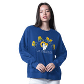 Los Angeles Rams G-III 4Her by Carl Banks Women's Oversized Feud Sweatshirt Royal - NFL