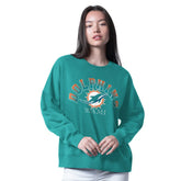 Miami Dolphins G-III 4Her by Carl Banks Women's Oversized Feud Sweatshirt Aqua - NFL