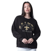 New Orleans Saints G-III 4Her by Carl Banks Women's Oversized Feud Sweatshirt Black - NFL