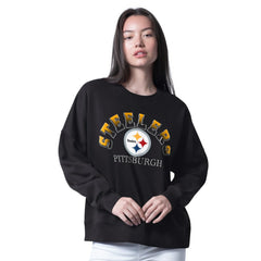 Pittsburgh Steelers G-III 4Her by Carl Banks Women's Oversized Feud Sweatshirt Black - NFL