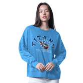 Tennessee Titans G-III 4Her by Carl Banks Women's Oversized Feud Sweatshirt Light Blue - NFL