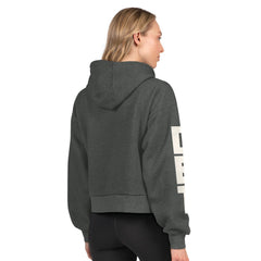 Detroit Lions Starter Women's Star Player Cropped Fleece Pullover Hoodie Heather Charcoal - NFL