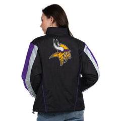 Minnesota Vikings Starter Women's Thursday Night Gridiron Half-Zip Jacket Black/Purple - NFL