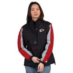 Kansas City Chiefs Starter Women's Thursday Night Gridiron Half-Zip Jacket Black/Red - NFL
