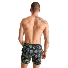 Green Bay Packers Chubbies The Neon 5.5" Classic Lined Swim Trunks Black - NFL