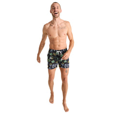 Green Bay Packers Chubbies The Neon 5.5" Classic Lined Swim Trunks Black - NFL