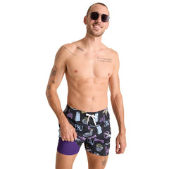 Minnesota Vikings Chubbies The Neon 5.5" Classic Lined Swim Trunks Black - NFL