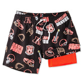 Cleveland Browns Chubbies The Neon 5.5" Classic Lined Swim Trunks Brown - NFL