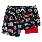 Atlanta Falcons Chubbies The Neon 5.5" Classic Lined Swim Trunks Black - NFL