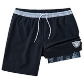 Las Vegas Raiders Chubbies 5.5" Classic Lined Swim Trunks Black - NFL