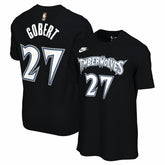Nike - Rudy Gobert Minnesota Timberwolves Unisex Name & Number T-Shirt - Classic Edition - Black