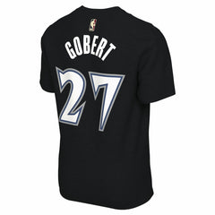 Nike - Rudy Gobert Minnesota Timberwolves Unisex Name & Number T-Shirt - Classic Edition - Black
