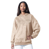 New England Patriots G-III 4Her by Carl Banks Women's Best Hitter Oversized Tunic Pullover Hoodie Cream - NFL