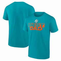 Miami Dolphins Best Dad Father's Day T-Shirt Aqua - NFL